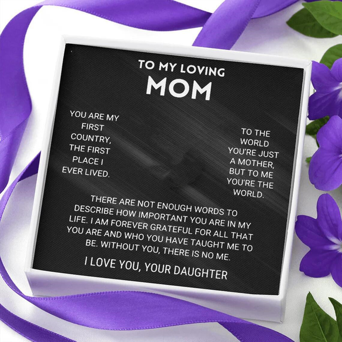 "To My Amazing Mom" - Mother's Day Valentine's Day Pendant