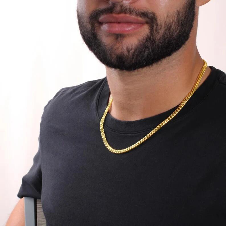 "To My Son" Golden Cuban Link & Gift Box