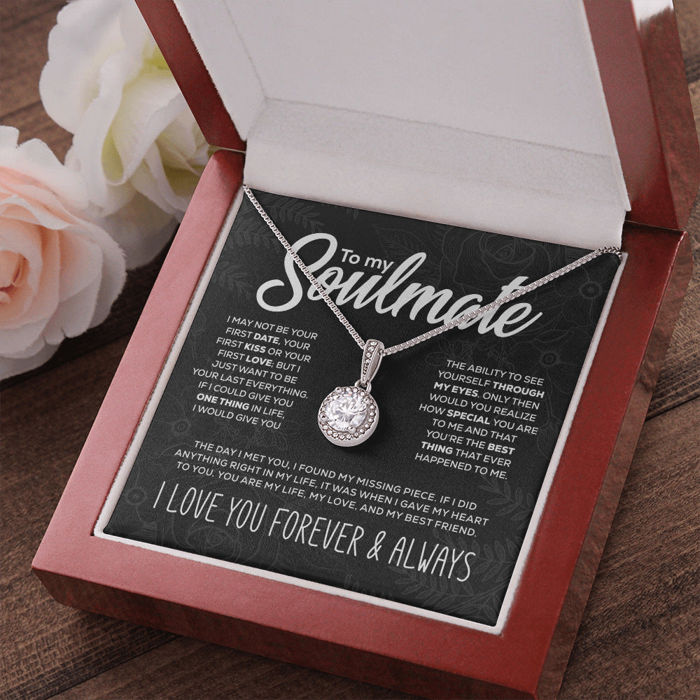 "To My Soulmate" - 14 Karat Diamond Necklace