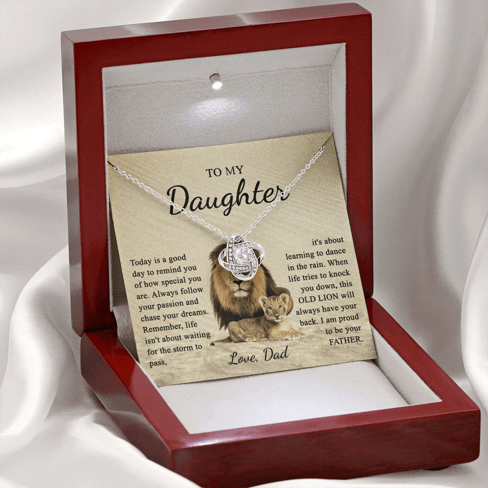 "To My Daughter" - Love Knot Necklace