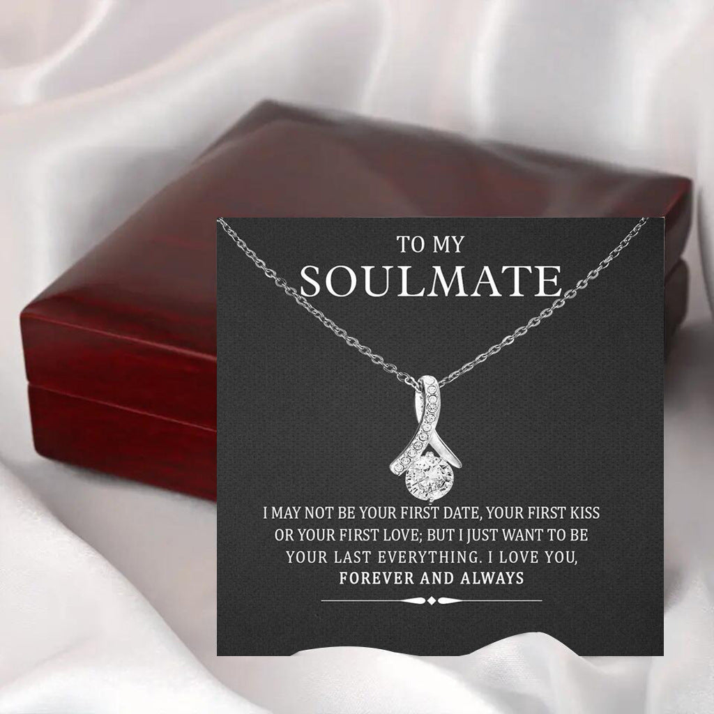 "To My Soulmate" - Herringbone Diamond Necklace