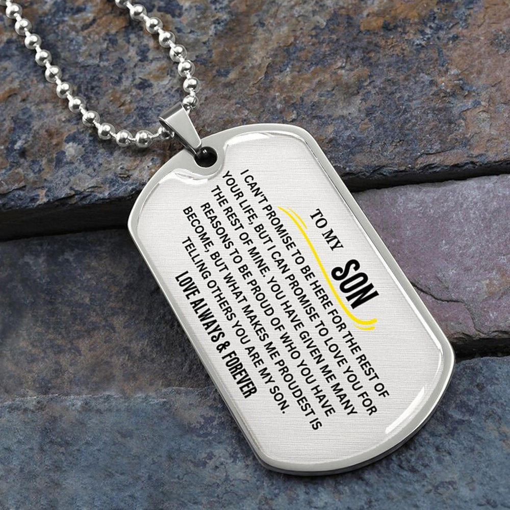 "To My Son" - Stainless Steel Necklace