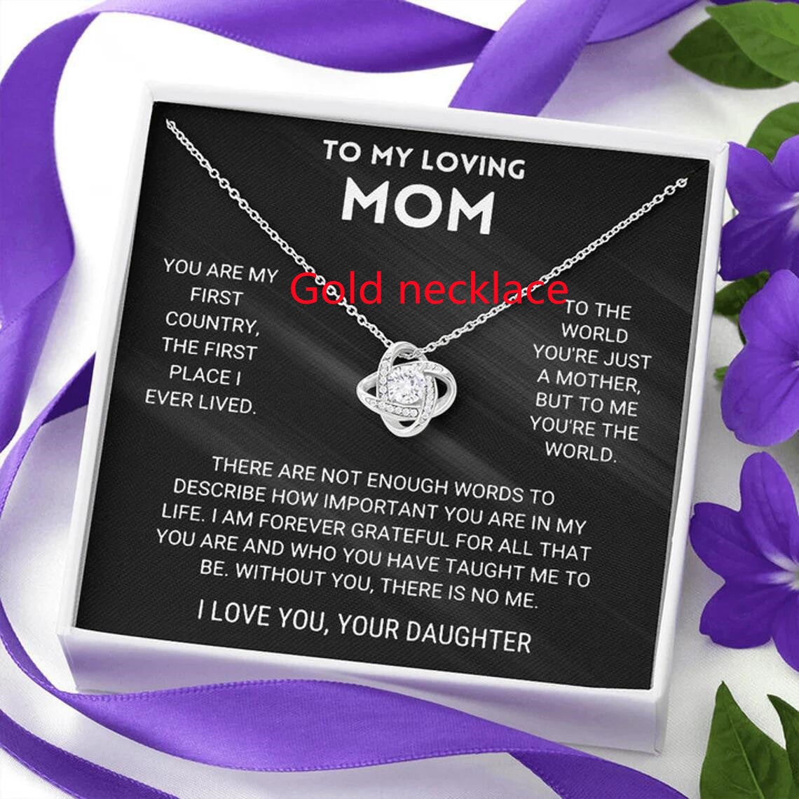 "To My Amazing Mom" - Mother's Day Valentine's Day Pendant