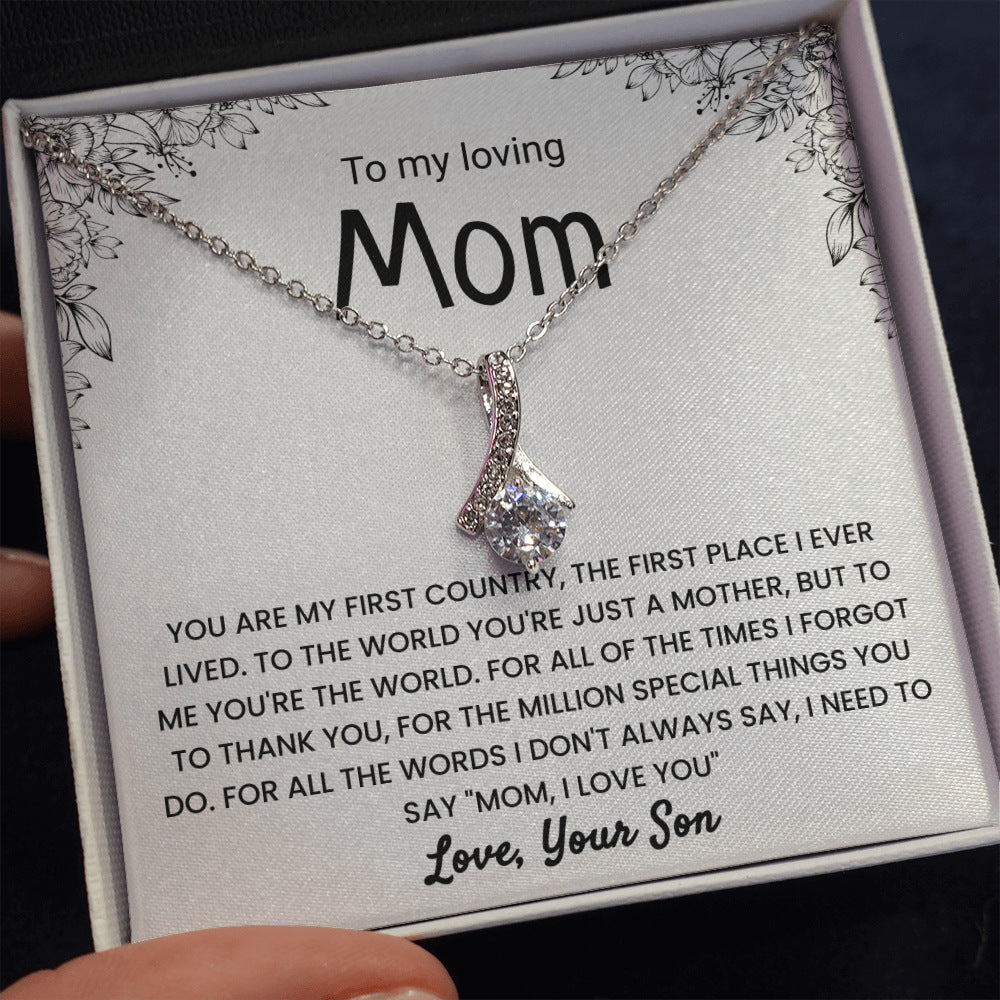 "To My Family" - Diamond Necklace