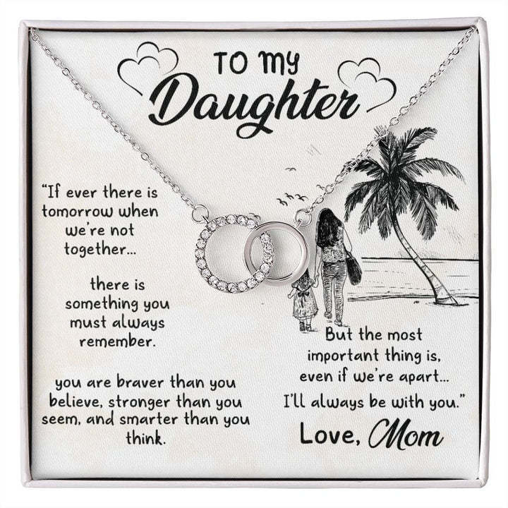 "To My Daughter" - Double Ring Necklace