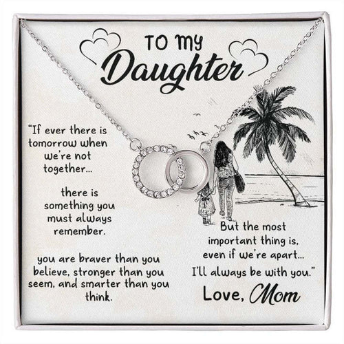 "To My Daughter" - Double Ring Necklace