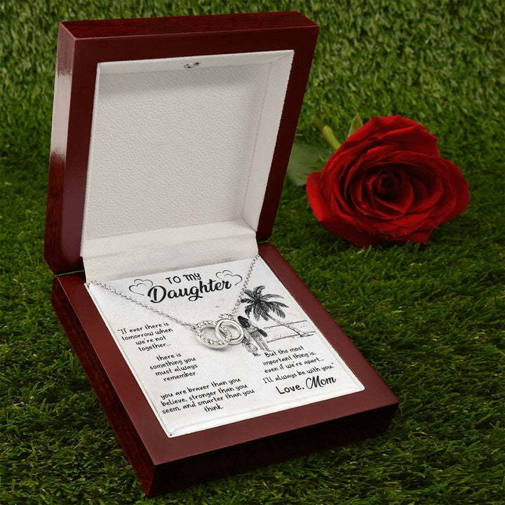 "To My Daughter" - Double Ring Necklace