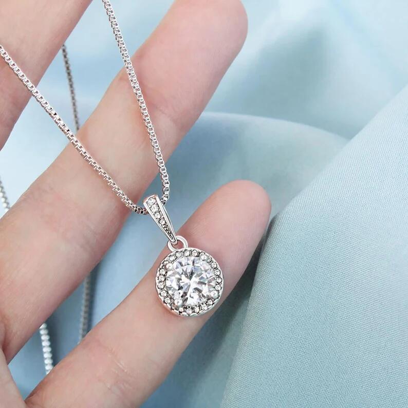 "To My Soulmate" - 14 Karat Diamond Necklace