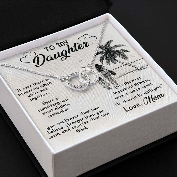 "To My Daughter" - Double Ring Necklace