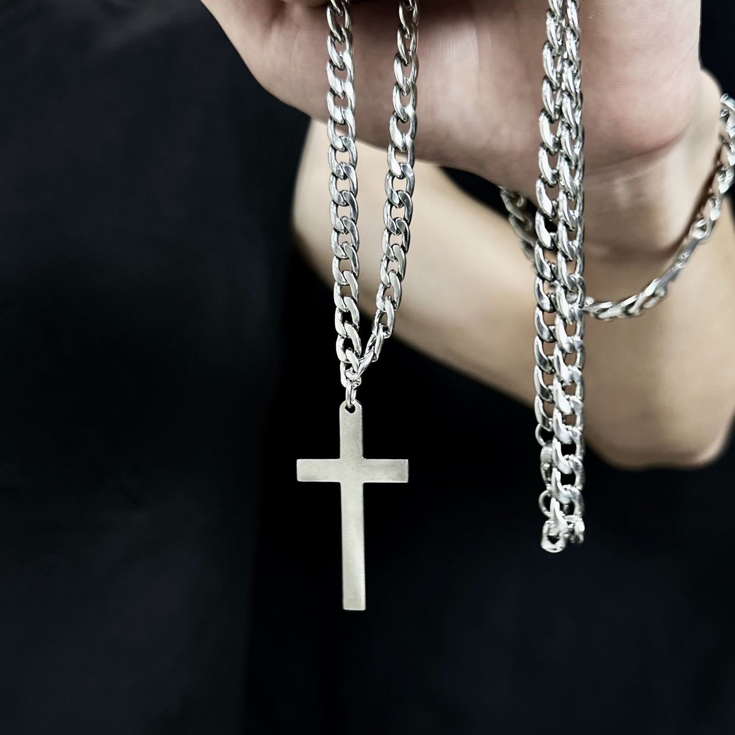 "To My Son" - Personalized Cross Pendant Necklace for Men — With Card & Gift Box