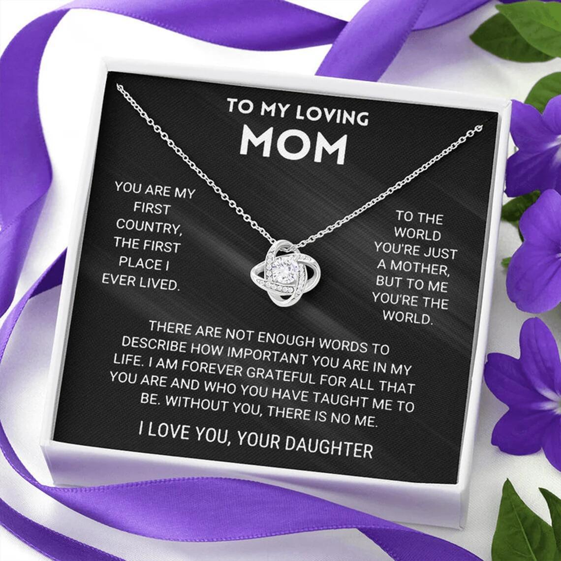 "To My Amazing Mom" - Mother's Day Valentine's Day Pendant
