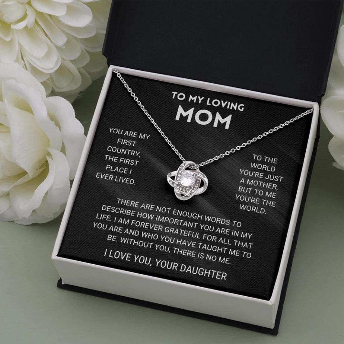 "To My Amazing Mom" - Mother's Day Valentine's Day Pendant