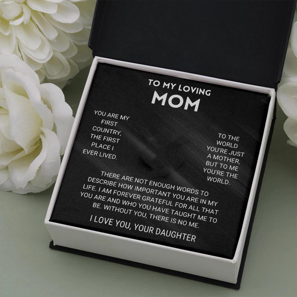 "To My Amazing Mom" - Mother's Day Valentine's Day Pendant