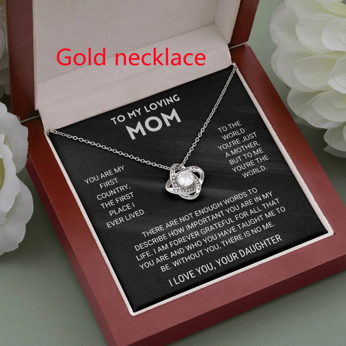 "To My Amazing Mom" - Mother's Day Valentine's Day Pendant