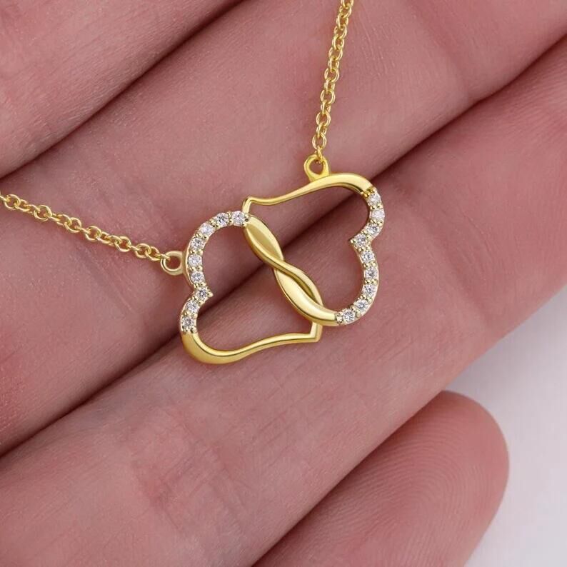 "To My Grandma" - Dual Hearts Chain