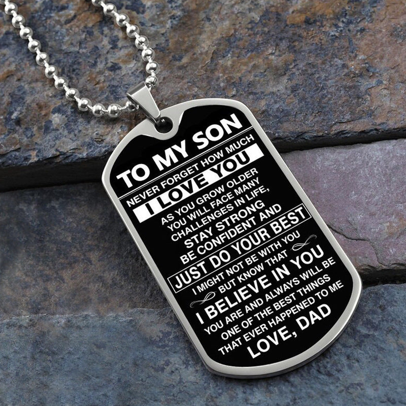 "To My Son" - Stainless Steel Necklace