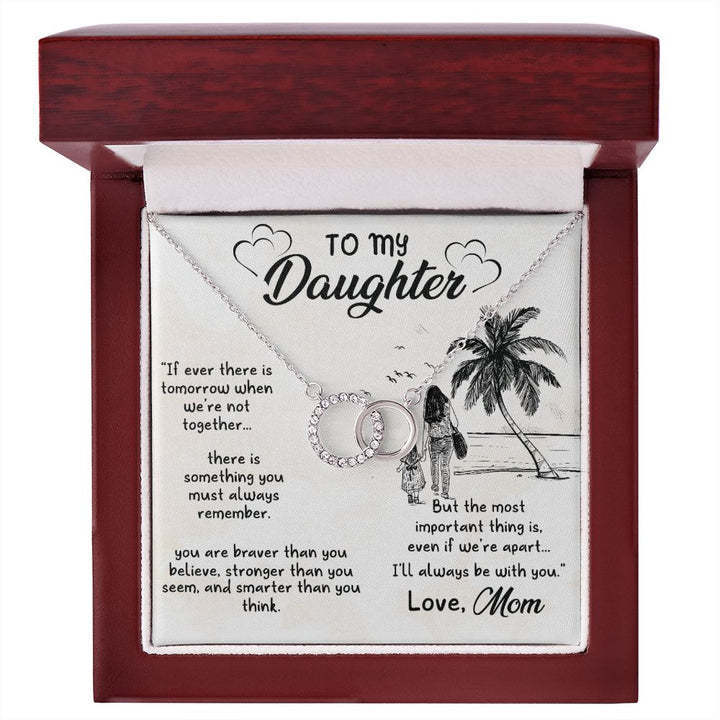 "To My Daughter" - Double Ring Necklace