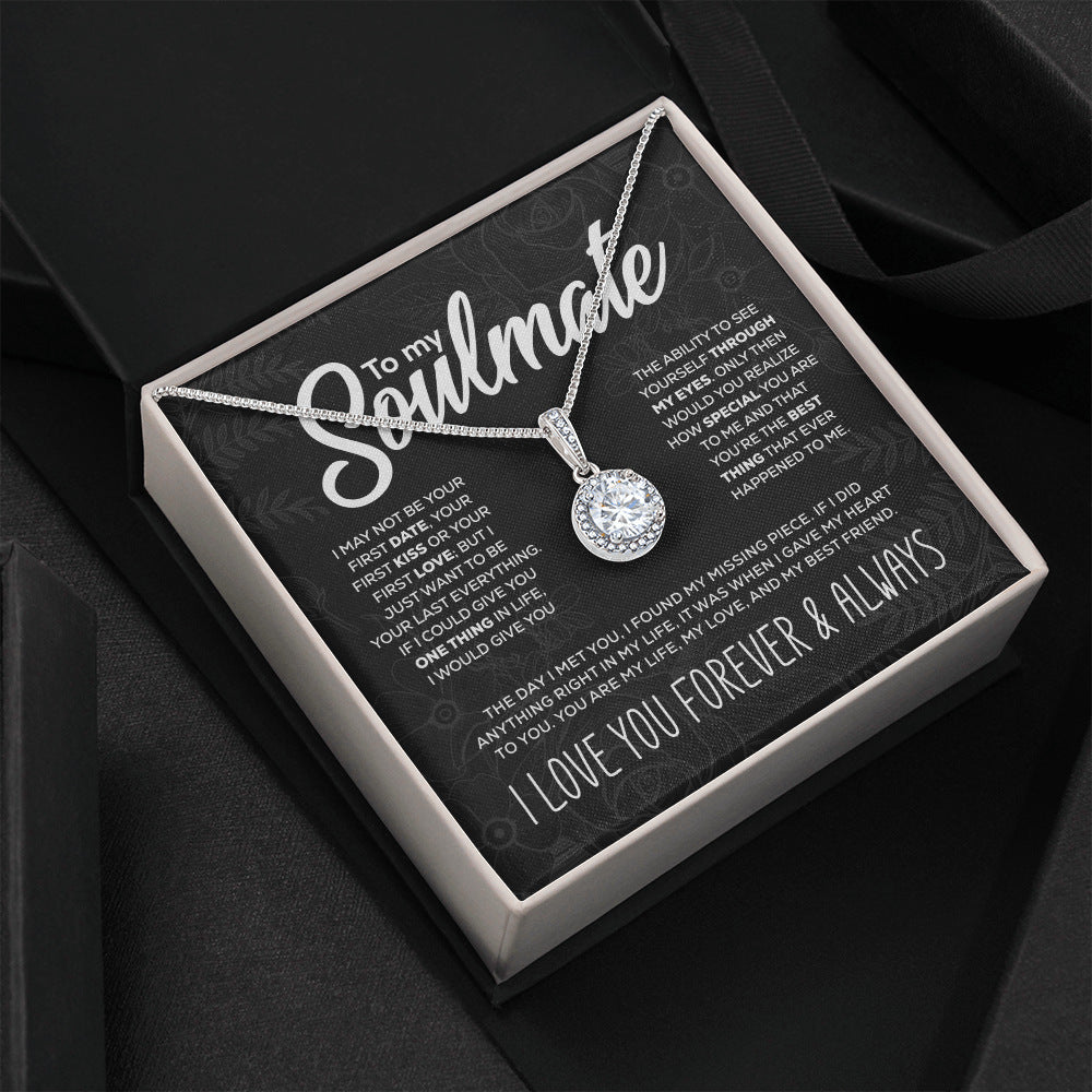 "To My Soulmate" - 14 Karat Diamond Necklace