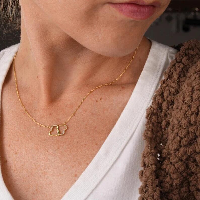 "To My Grandma" - Dual Hearts Chain
