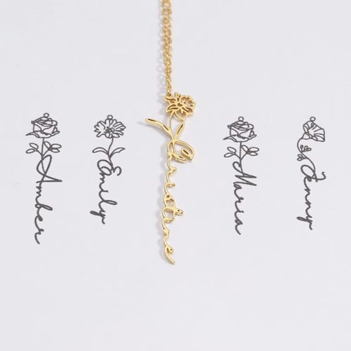 Birthday Month Flower (Customizable Name)