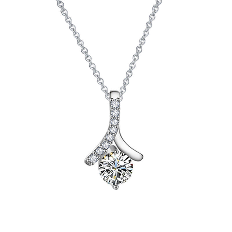 "To My Soulmate" - Herringbone Diamond Necklace