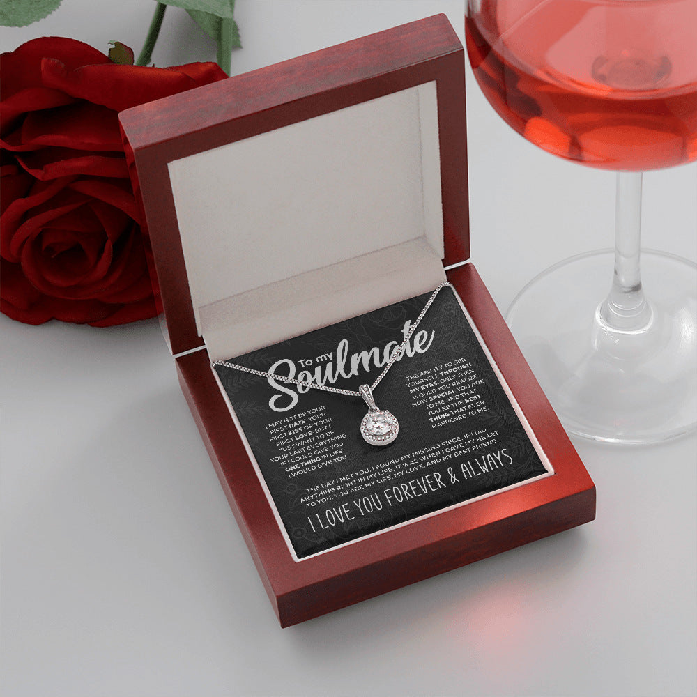 "To My Soulmate" - 14 Karat Diamond Necklace