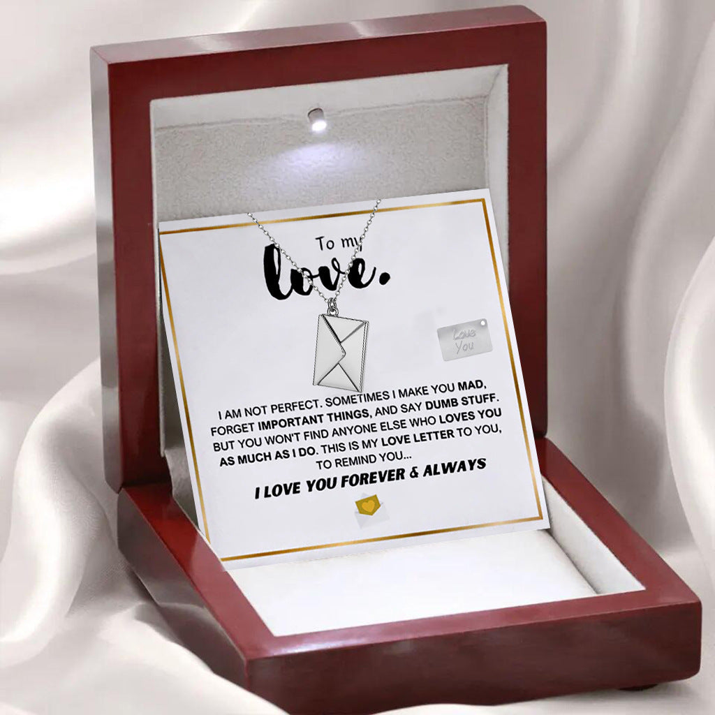 "To My Love" - Personalized Envelope Love Letter Necklace