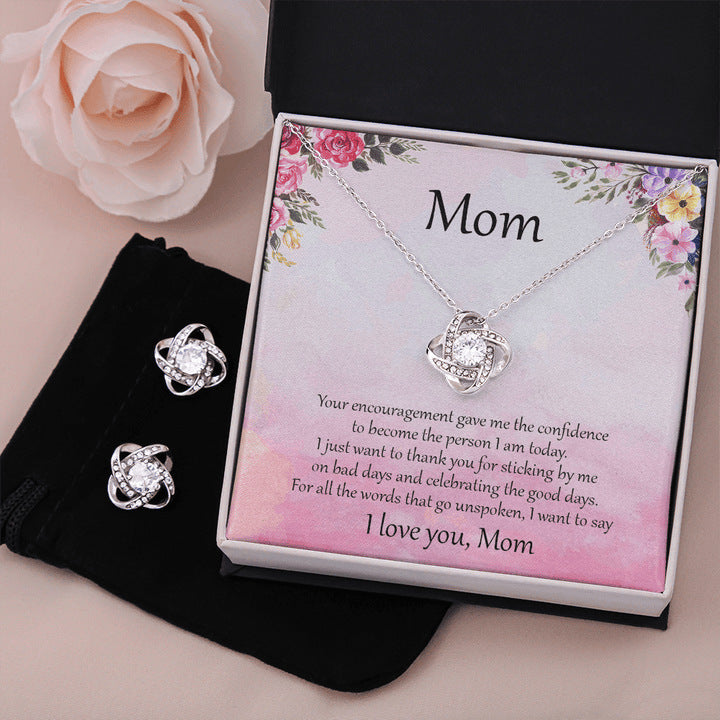 "I love you mom" - Infinity Necklace Mothers Day