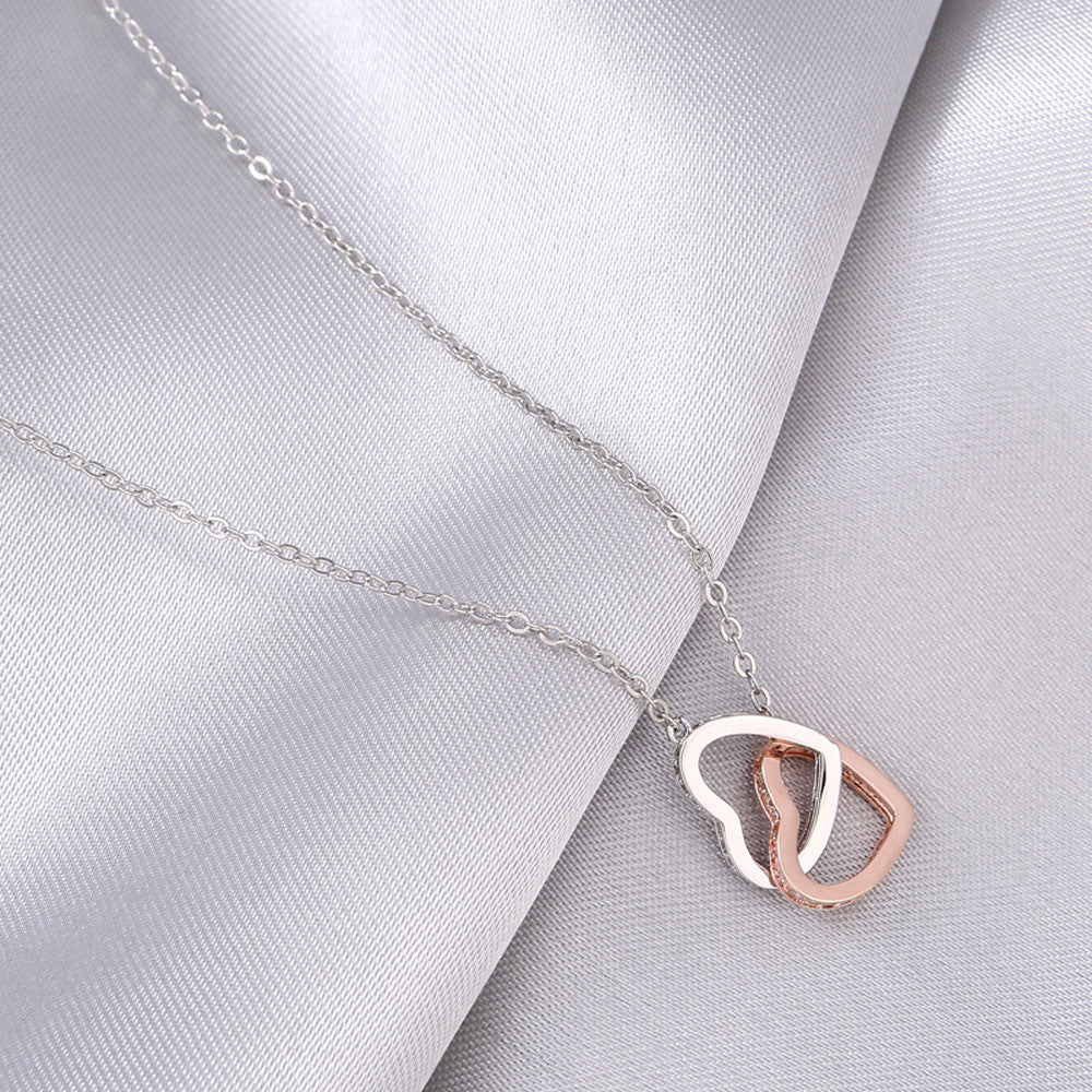 "To My Soulmate" - Twin Hearts Necklace