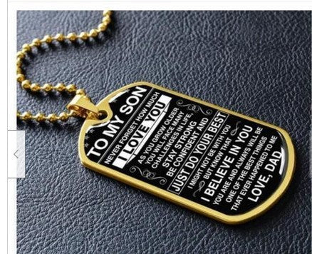 "To My Son" - Stainless Steel Necklace