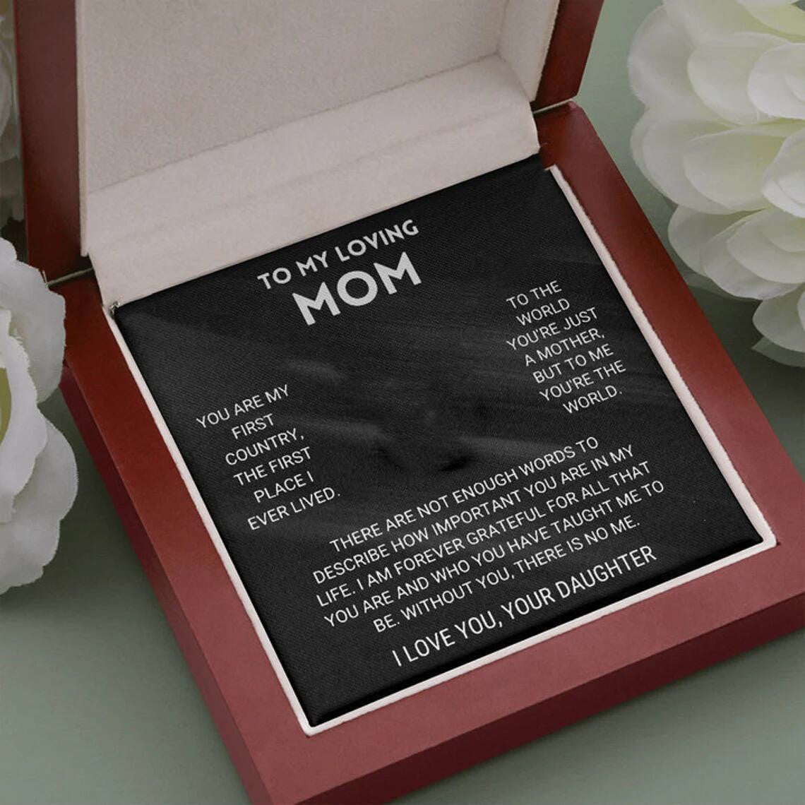 "To My Amazing Mom" - Mother's Day Valentine's Day Pendant