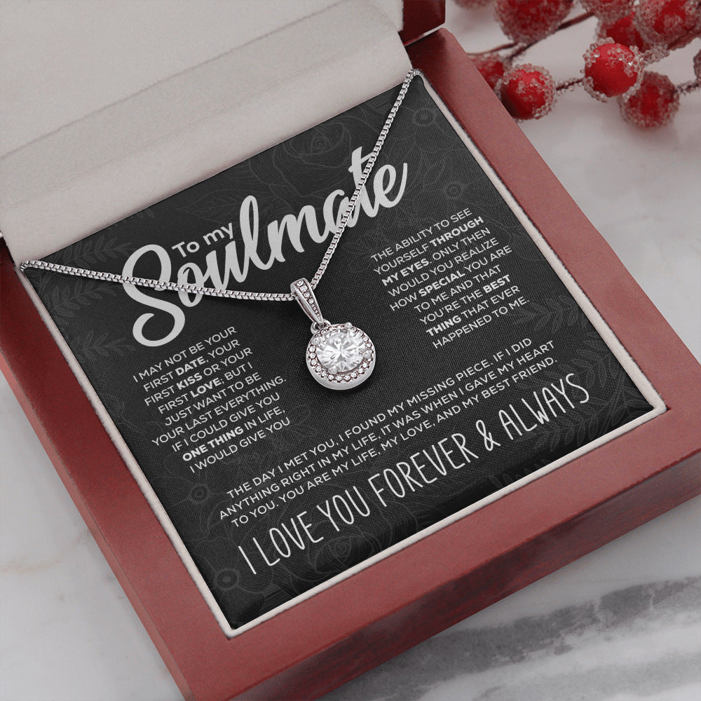 "To My Soulmate" - 14 Karat Diamond Necklace