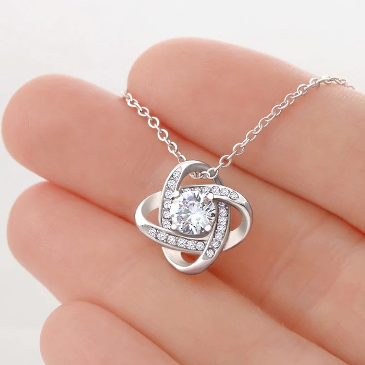 "To My Daughter" - Love Knot Necklace