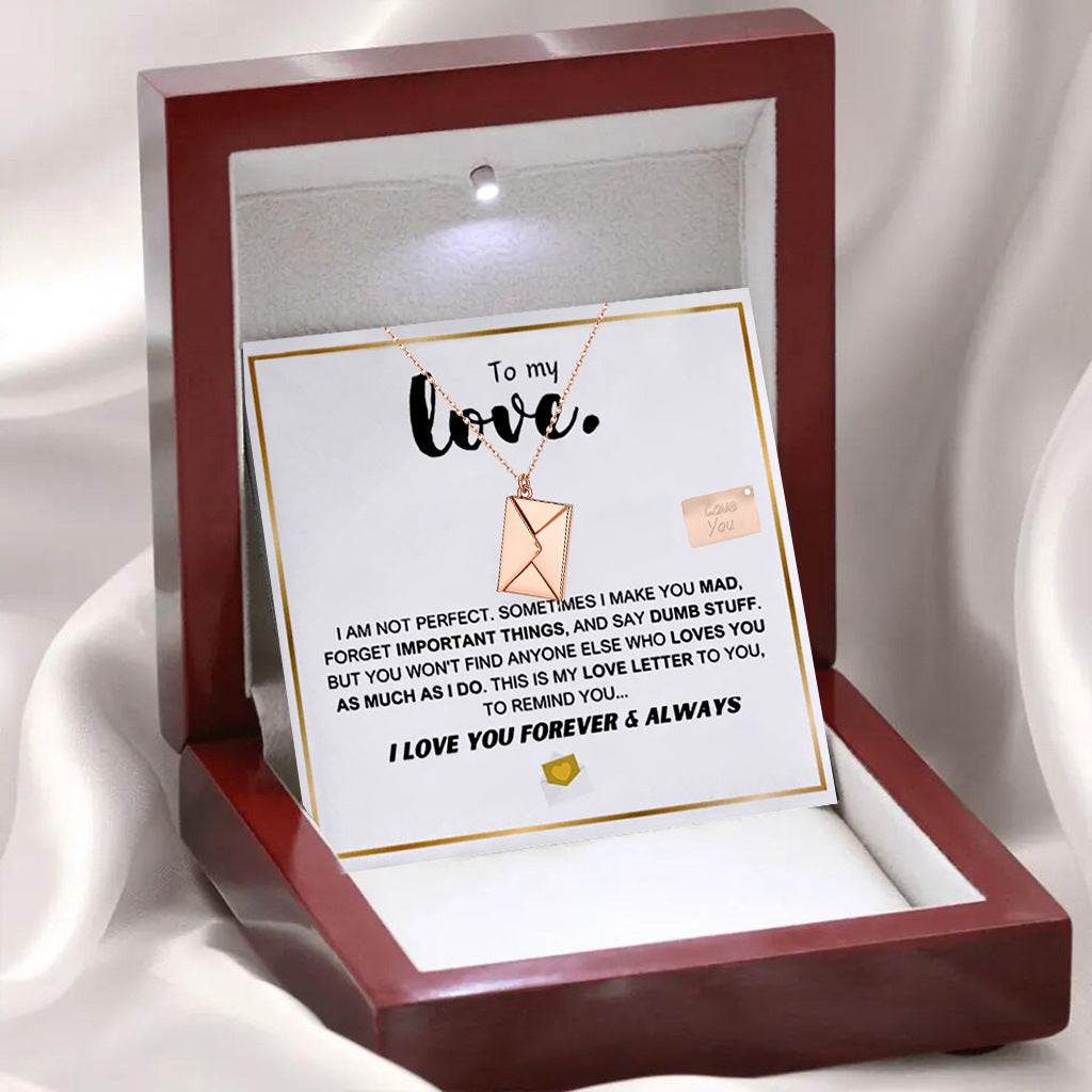 "To My Love" - Personalized Envelope Love Letter Necklace