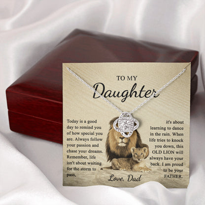 "To My Daughter" - Love Knot Necklace