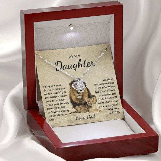 "To My Daughter" - Love Knot Necklace