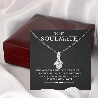 "To My Soulmate" - Herringbone Diamond Necklace