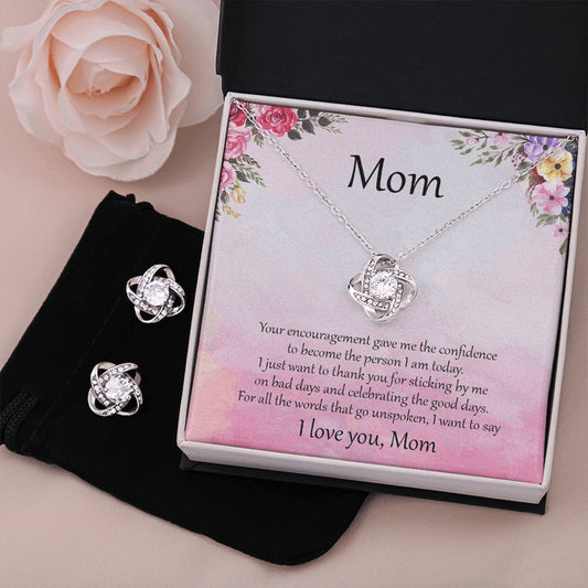 "I love you mom" - Infinity Necklace Mothers Day