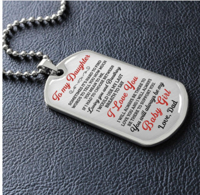 "To My Son" - Stainless Steel Necklace