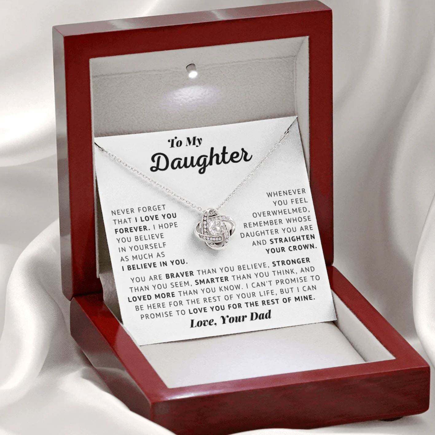 "To My Daughter" - Heart Of Eternity Gift For Daughter