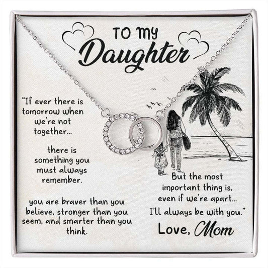 "To My Daughter" - Double Ring Necklace