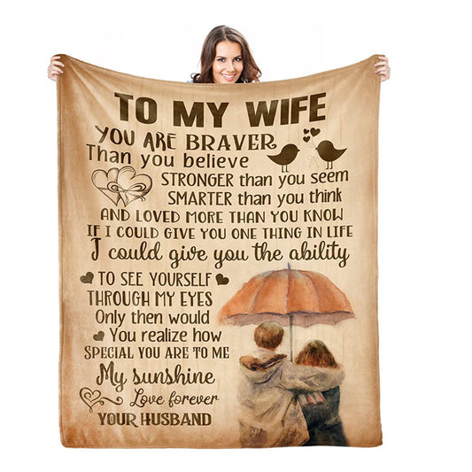 "To My Wife" - Wool Blanket