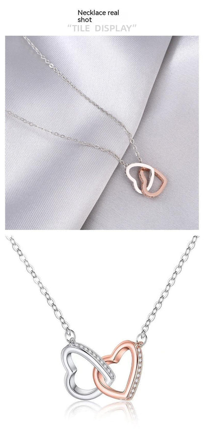 "To My Soulmate" - Twin Hearts Necklace