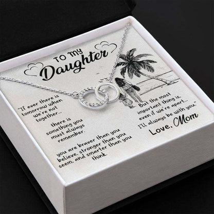 "To My Daughter" - Double Ring Necklace