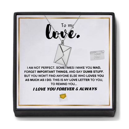 "To My Love" - Personalized Envelope Love Letter Necklace