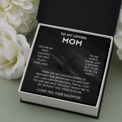 "To My Amazing Mom" - Mother's Day Valentine's Day Pendant