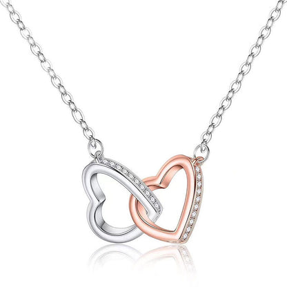 "To My Mom" - Double Heart Necklace Mother's Day Gift Box