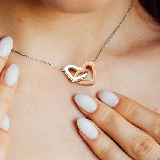"To My Beautiful Daughter" - Double Heart Necklace
