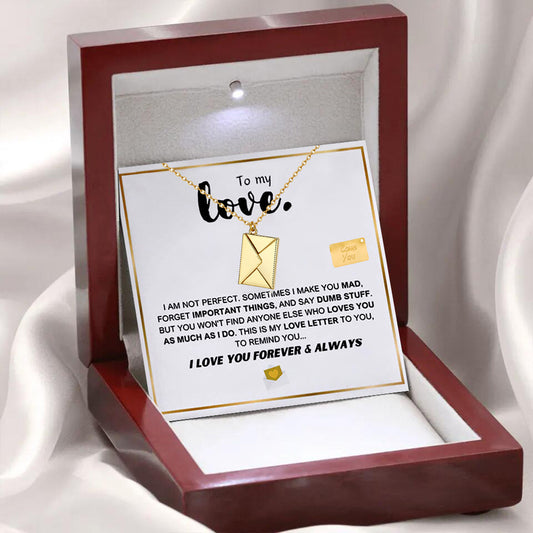 "To My Love" - Personalized Envelope Love Letter Necklace