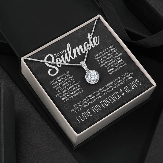 "To My Soulmate" - 14 Karat Diamond Necklace